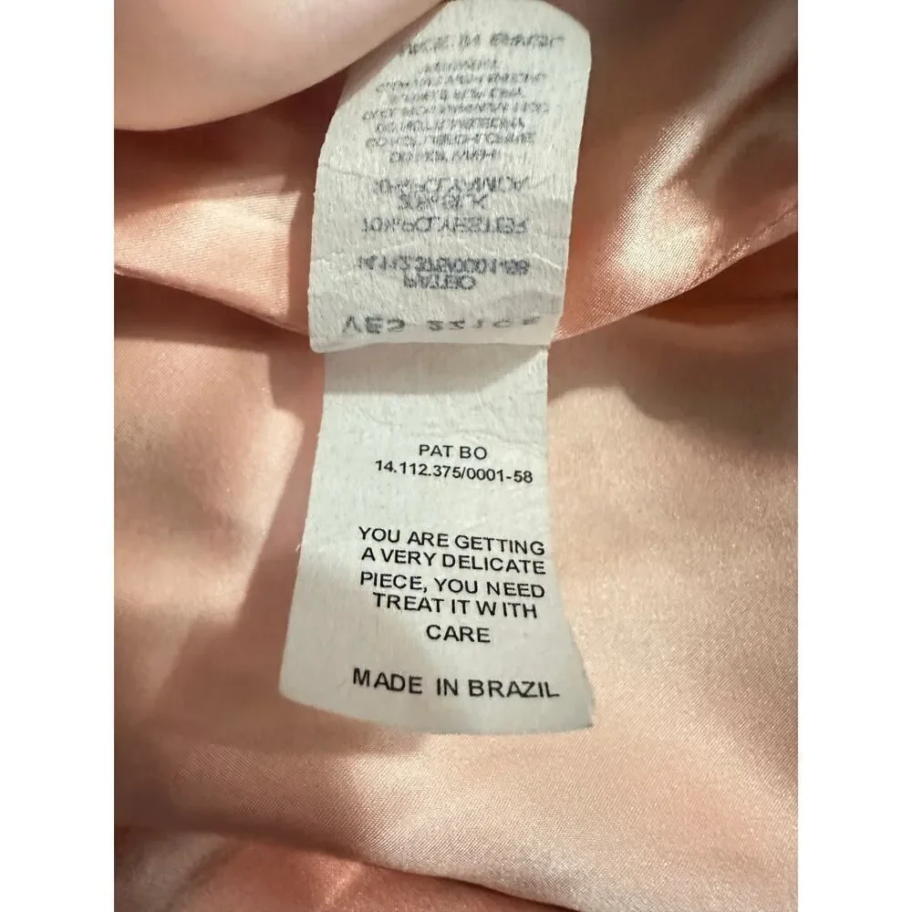 PatBo‎ Fit and Flare Mini Dress 42/Med Multicolor Silk Blend Floral Striped NWT - Picture 9 of 13